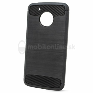 Puzdro Carbon Lux TPU Moto G5 - čierne