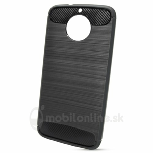 Puzdro Carbon Lux TPU Moto G5s - čierne