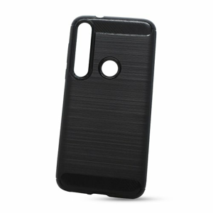 Puzdro Carbon Lux TPU Motorola Moto G8 Plus - čierne