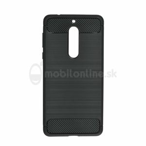 Puzdro Carbon Lux TPU Nokia 5 - čierne