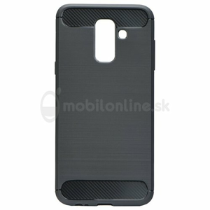 Puzdro Carbon Lux TPU Samsung Galaxy A6 Plus A605 - čierne
