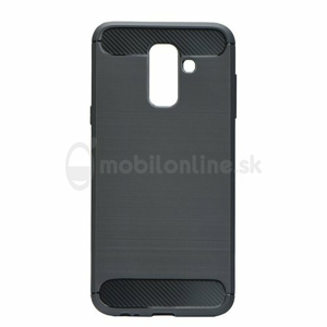 Puzdro Carbon Lux TPU Samsung Galaxy A6 Plus A605 - čierne