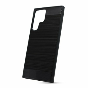 Puzdro Carbon Lux TPU Samsung Galaxy S22 Ultra - čierne