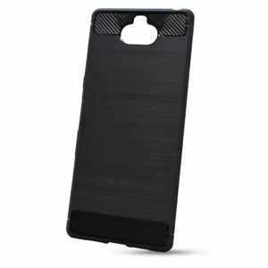 Puzdro Carbon Lux TPU Sony Xperia 10 - čierne