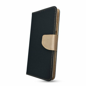 Puzdro Fancy Book Samsung Galaxy A12 A125/M12 M127 - čierno zlaté