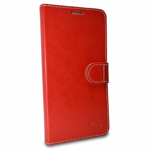 Puzdro FIXED Fit Book Huawei P9 Lite 2017 - červené (Koža PU)
