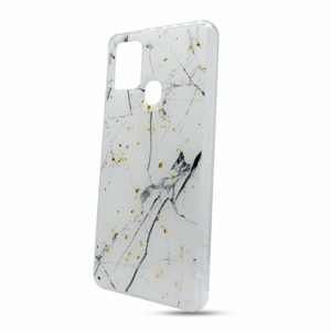 Puzdro Forcell Marble TPU Samsung Galaxy A21s A217 - biele