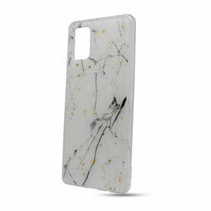 Puzdro Forcell Marble TPU Samsung Galaxy A41 A415 - biele