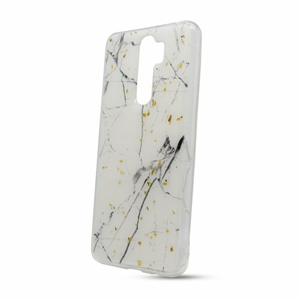 Puzdro Forcell Marble TPU Xiaomi Redmi Note 8 Pro - biele