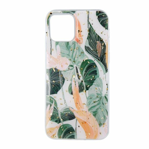 Puzdro Glam TPU  for iPhone 11 - Zelené Lístie