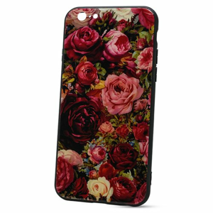 Puzdro Glass Hard TPU iPhone 6/6s - ruže