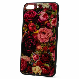 Puzdro Glass Hard TPU iPhone 7 Plus/8 Plus - ruže