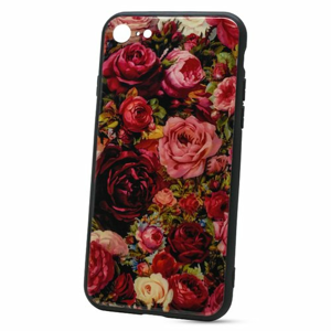 Puzdro Glass Hard TPU iPhone 7/8 - ruže