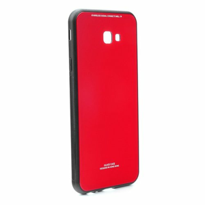 Puzdro Glass Hard TPU Samsung Galaxy J4+ J415 - červené