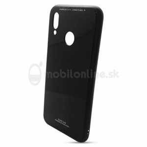 Puzdro Glass Hard TPU Samsung Galaxy J4+ J415 - čierne