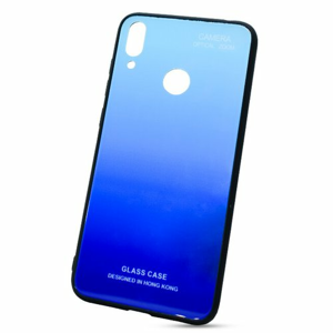 Puzdro Gradient Glass TPU Huawei Y7 2019 - modré