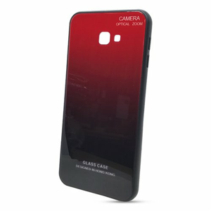 Puzdro Gradient Glass TPU Samsung Galaxy J4+ J415 - červeno-čierne