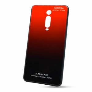 Puzdro Gradient Glass TPU Xiaomi  Mi 9T - červené