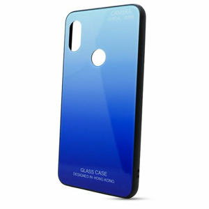 Puzdro Gradient Glass TPU Xiaomi Note 6 Pro - modré