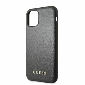 Puzdro Guess pre iPhone 11 GUHCN61IGLBK silikónové, čierne