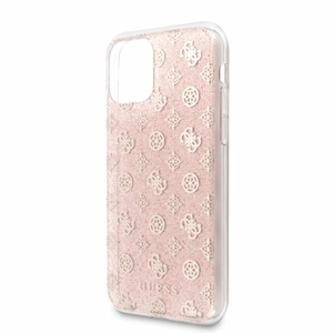 Puzdro Guess pre iPhone 11 Pro GUHCN58TPERG silikónové s trblietkami, ružové