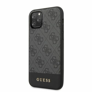 Puzdro Guess pre iPhone 11 Pro Max GUHCN65G4GLGR silikónové, sivé