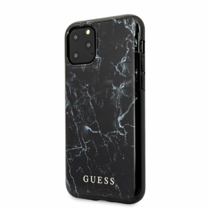 Puzdro Guess iPhone 11 Pro Max GUHCN65PCUMABK silikónové - čierne