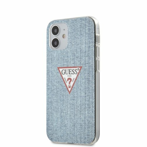 Puzdro Guess iPhone 12 Mini (5.4) GUHCP12SPCUJULLB silikónové - svetlomodré