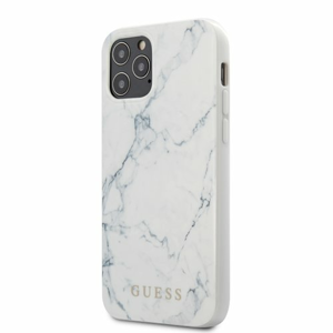 Puzdro Guess pre iPhone 12 Pro Max (6.7) GUHCP12LPCUMAWH silikónové, biele