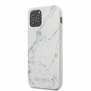 Puzdro Guess pre iPhone 12/12 Pro (6.1) GUHCP12MPCUMAWH silikónové, biele