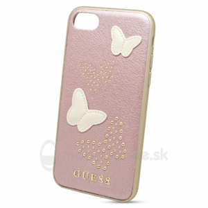 Puzdro Guess pre iPhone 7/8 GUHCP7PBURG silikónové, ružovozlaté