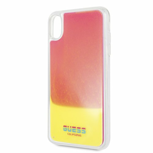 Puzdro Guess pre iPhone XS Max GUHCI65GLCPI silikónové, ružové