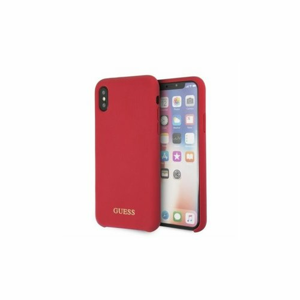 Puzdro Guess pre iPhone X/XS GUHCPXLSGLRE silikónové, červené