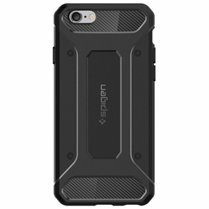 Puzdro iPhone 6/6s Spigen Rugged Armor TPU, čierne