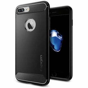 Puzdro iPhone 7 Plus/8 Plus Spigen Rugged Armor TPU, čierne