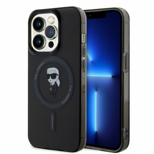 Puzdro Karl Lagerfeld IML Ikonik MagSafe iPhone 15 Pro - čierne