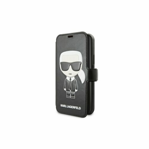 Puzdro Karl Lagerfeld iPhone 11 Pro Max KLFLBKSN65FIKPUBK book case black Fullbody
