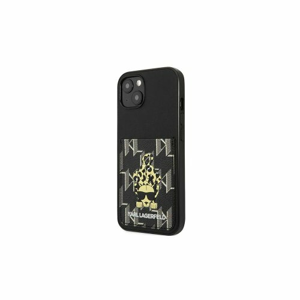 Puzdro Karl Lagerfeld iPhone 13 KLHCP13MCANCNK black hard case Monogram with card slot