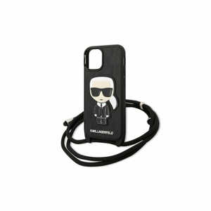 Puzdro Karl Lagerfeld iPhone 13 Mini KLHCP13SCMNIPK black hard case Iconic