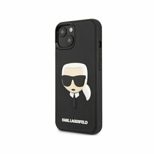 Puzdro Karl Lagerfeld iPhone 13 Mini KLHCP13SKH3DBK hard case black Rubber Karl`s Head