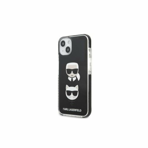 Puzdro Karl Lagerfeld iPhone 13 Mini KLHCP13STPE2TK black hard case Iconic Karl & Choupette