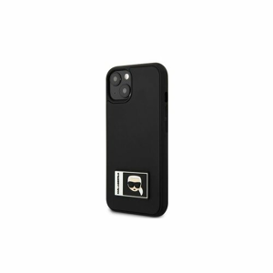 Puzdro Karl Lagerfeld iPhone 13 Pro Max KLHCP13X3DKPK black hard case Iconic Karl's Head