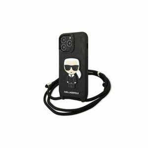 Puzdro Karl Lagerfeld iPhone 13 Pro Max KLHCP13XCMNIPK black hard case Iconic