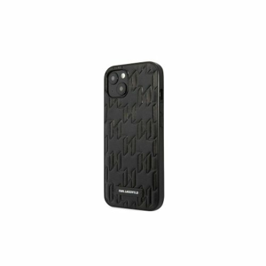 Puzdro Karl Lagerfeld iPhone 13 Pro Max KLHCP13XMNMP1K black hard case Monogram and plaque