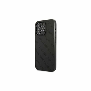 Puzdro Karl Lagerfeld iPhone 13 Pro Max KLHCP13XPTLK black hard case Allover Logo