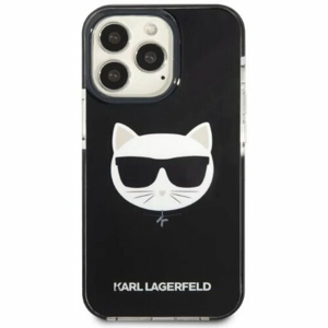 Puzdro Karl Lagerfeld iPhone 13 Pro Max KLHCP13XTPECK black hard case Iconic Choupette Head