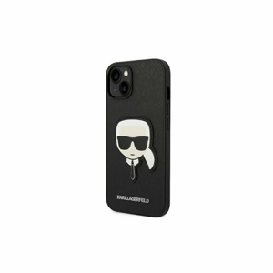 Puzdro Karl Lagerfeld iPhone 14 KLHCP14SSAPKHK black PU Saffiano case with Karl Head Pa