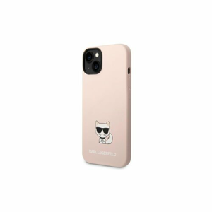 Puzdro Karl Lagerfeld iPhone 14 KLHCP14SSLCTPI hardcase light rose Silicone Choupette B