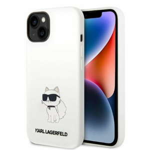 Puzdro Karl Lagerfeld iPhone 14 KLHCP14SSNCHBCH white HC Silicone NFT Choupette
