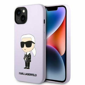 Puzdro Karl Lagerfeld iPhone 14 KLHCP14SSNCHBCP purple HC Silicone NFT Choupette